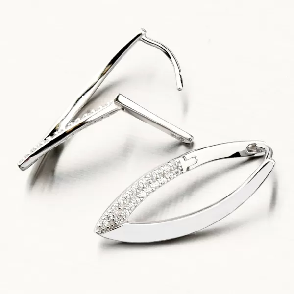 Visací stříbrné náušnice se zirkony PKL-2127