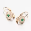 Zlaté náušnice se smaragdem 143P-122188