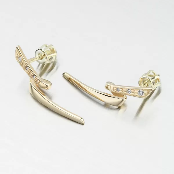 Dámské náušnice žluté zlato 585 visací DZF2032-ZL-ZIR