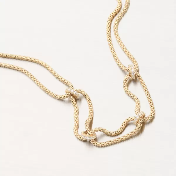 Dámský náramek žluté zlato 585 zirkon 144P-141216