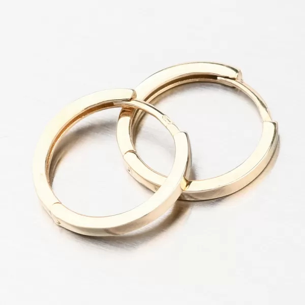 Náušnice kruhy 15 mm zlato 585 GCA12-008