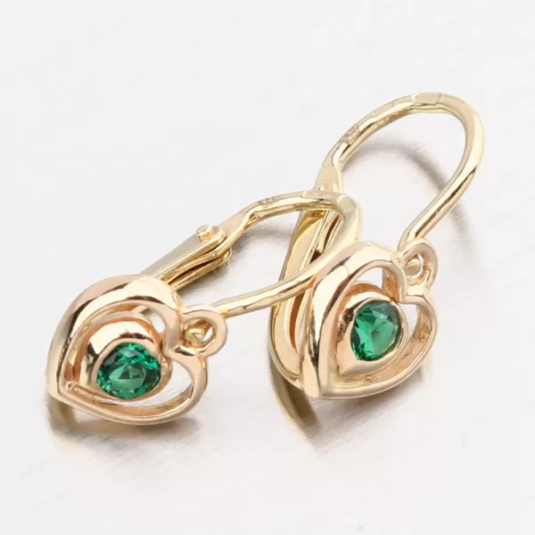 Dětské náušničky žluté zlato 585 zirkon 52DN-2752ZZEL