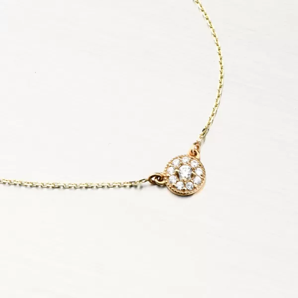 Zlatý náhrdelník se zirkony PTI-15005