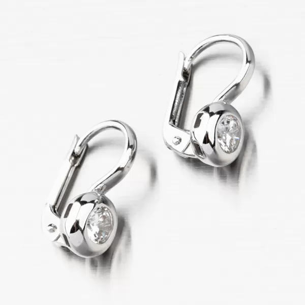 Náušnice z bílého zlata se zirkonem 168P-122387