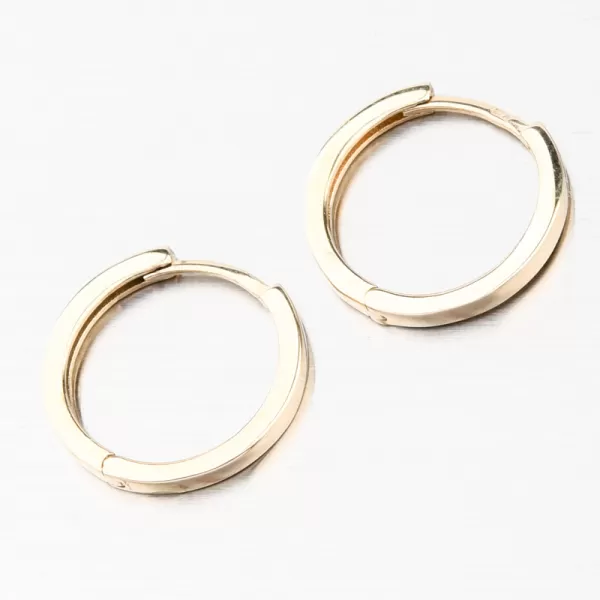 Náušnice kruhy 15 mm zlato 585 GCA12-008