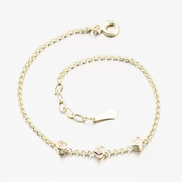 Dámský náramek žluté zlato 585 zirkon DZF5740-ZL-ZIR