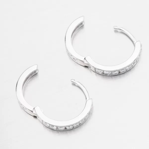 Dámské náušnice stříbro 925 zirkon kruhy 17 mm PKL-2282