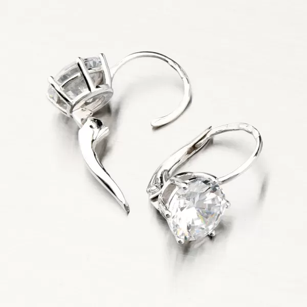 Zlaté náušnice se zirkonem 668P-120627