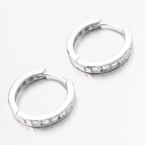 Dámské náušnice stříbro 925 zirkon kruhy 17 mm PKL-2282
