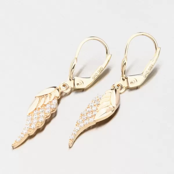 Náušnice andělská křídla zlato 585 GCA12-001
