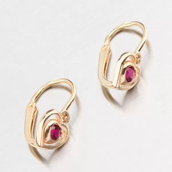 Dětské náušničky žluté zlato 585 zirkon se 52DN-2752ZČ