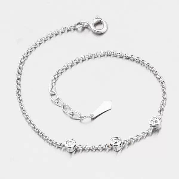 Dámský náramek bílé zlato 585 zirkon DZF5740-B-ZIR
