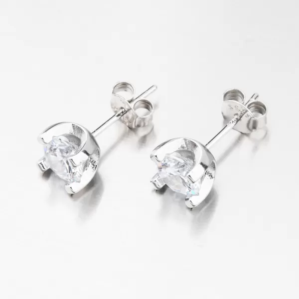 Stříbrné náušnice pecky se zirkonem UPST-122798-6