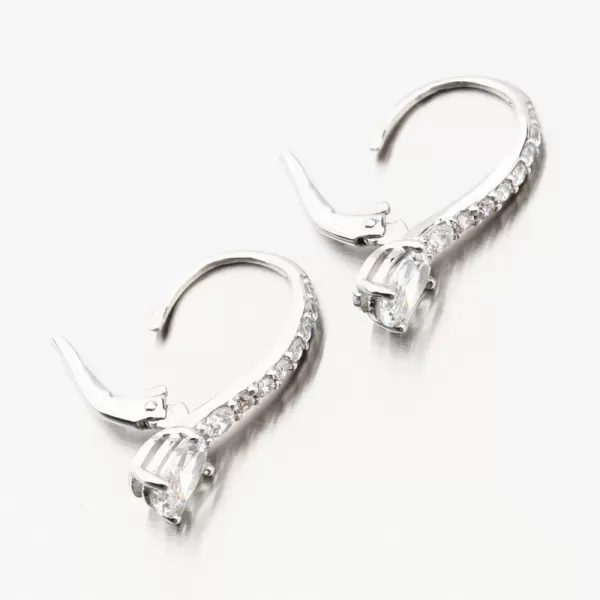 Náušnice z bílého zlata 585/1000 se zirkony 668P-120414