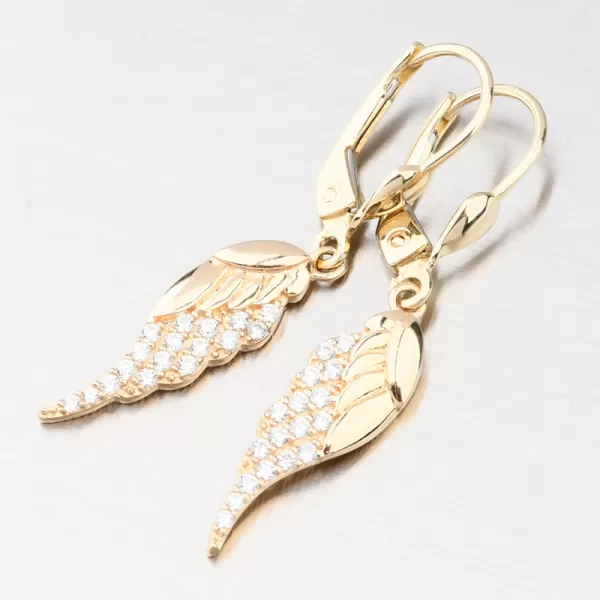 Náušnice andělská křídla zlato 585 GCA12-001