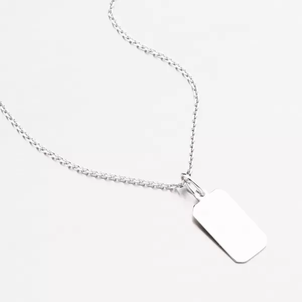 Přívěsek bílé zlato 585 destička 53P-383-B