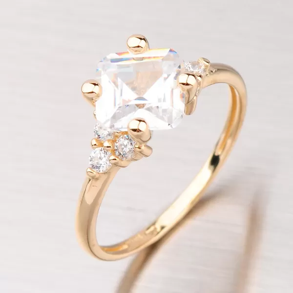 Dámské náušnice žluté zlato 585 zirkon GZ2300