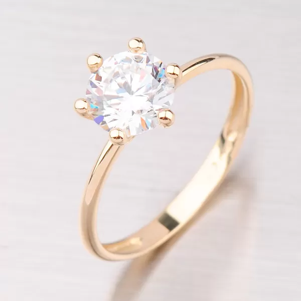 Dámské náušnice žluté zlato 585 zirkon korunky GZ2484