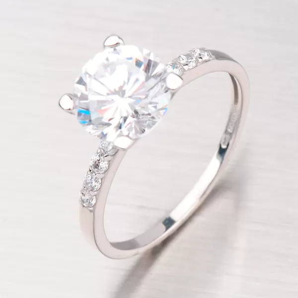 Dámský prsten bílé zlato 585 zirkon GZ2417B