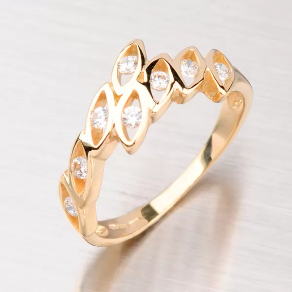 Dámské náušnice žluté zlato 585 zirkon GZ1696