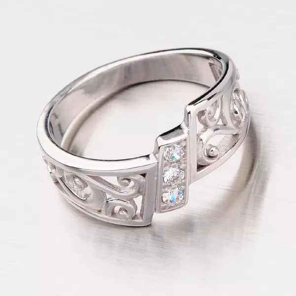 Prsten z bílého zlata GZ2374B