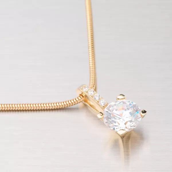 Zlaté náušnice se zirkony GZ2419