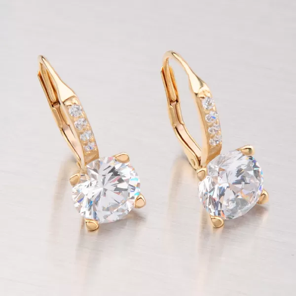 Zlaté náušnice se zirkony GZ2419