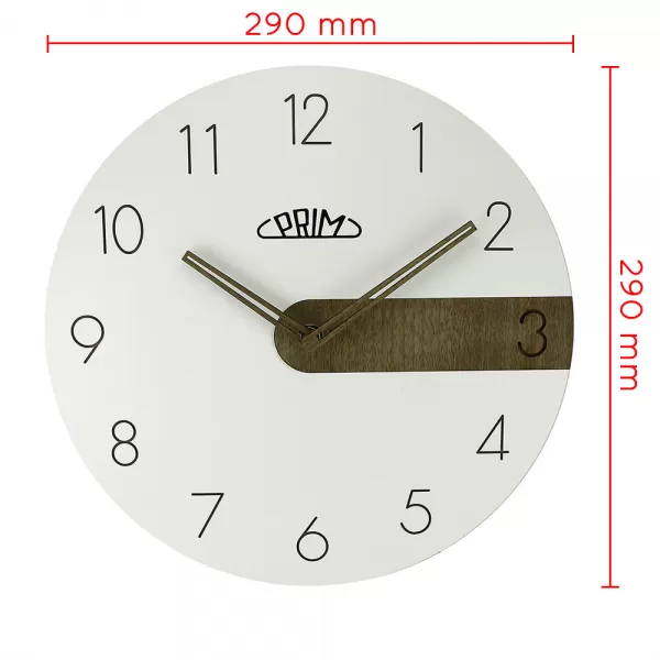 Nástěnné hodiny PRIM Clear Timber E01P.4128.00