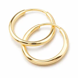 Dámské náušnice žluté zlato 585 - kroužky 13 mm 12-052
