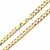 Pánský řetízek stříbro 925 zlacený Pancer CHRS-08-180-FLAT-CONC-AU