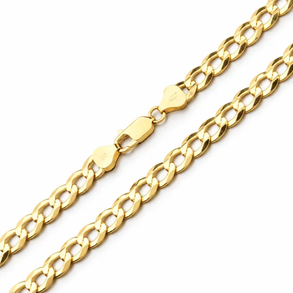 Pánský řetízek stříbro 925 zlacený Pancer CHRS-08-180-FLAT-CONC-AU