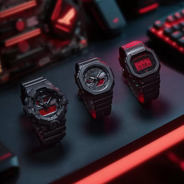 Casio G-Shock GA-700BBR-1AER Black and Bold Red Series