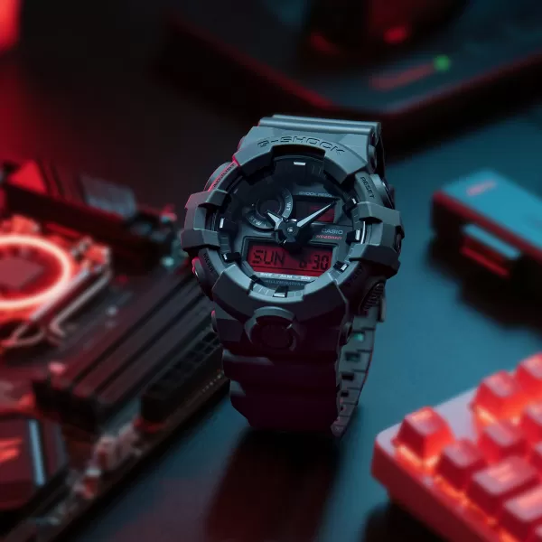 Casio G-Shock GA-700BBR-1AER Black and Bold Red Series