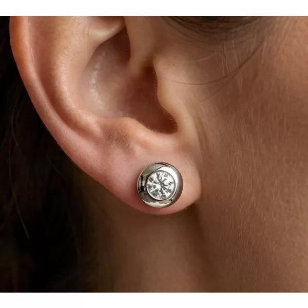 Dámské náušnice bílé zlato 585/1000 přírodní diamant 0.090 ct G/SI 10825-B-DIA