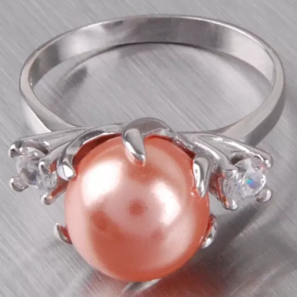 Dámský prsten stříbro 925 perly a zirkony 6T1190L