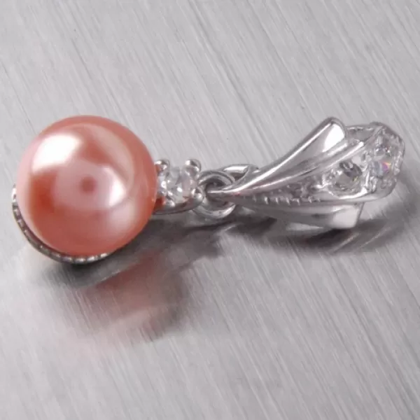 Stříbrný prsten s perlou a zirkony 6T1207L