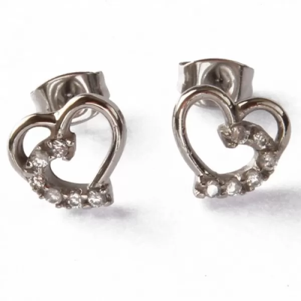 Dámský přívěsek ocel zirkon srdce 234034A