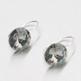 Dámské náušnice stříbro 925 krystaly 12 mm N312ČN-JK