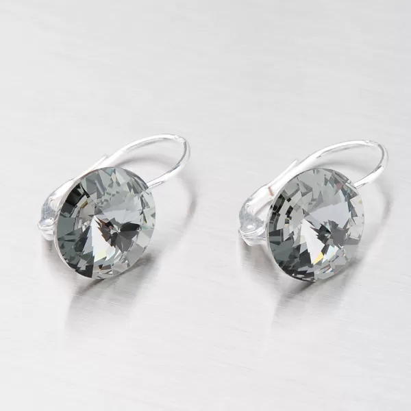 Náušnice s černým krystalem 10 mm N325ČN-JK