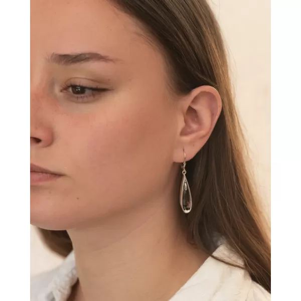 Dámské náušnice stříbro 925 krystaly černým černé kameny PKL-2258