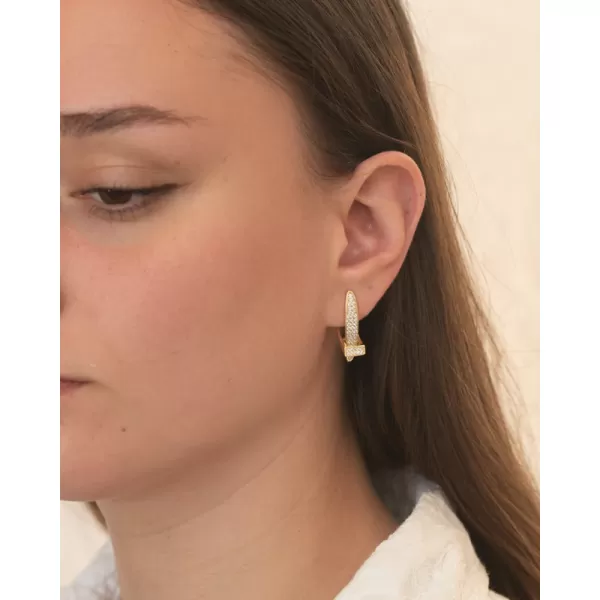 Dámské náušnice stříbro 925 zirkon zlacené PKL-2257