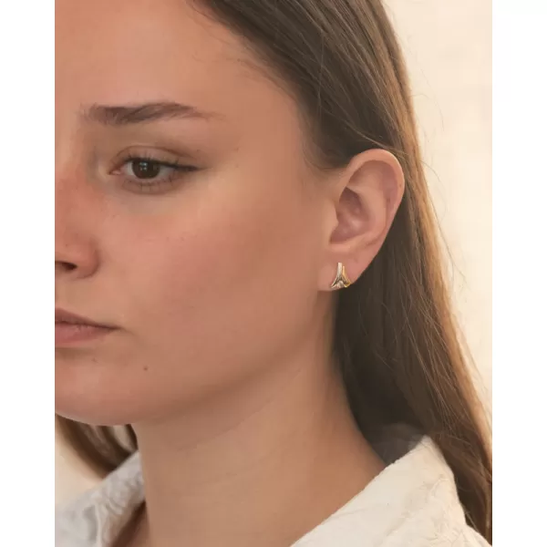 Dámské náušnice stříbro 925 zirkon zlacené PKL-2250