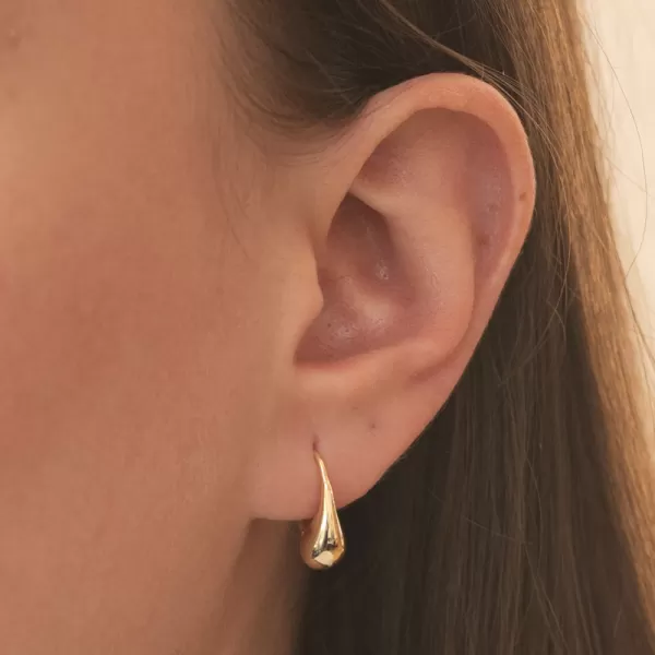 Zlacené stříbrné náušnice kapky PKL-2246