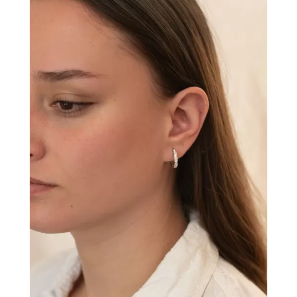 Dámské náušnice stříbro 925 zirkon kruhy 16 mm PKL-2267