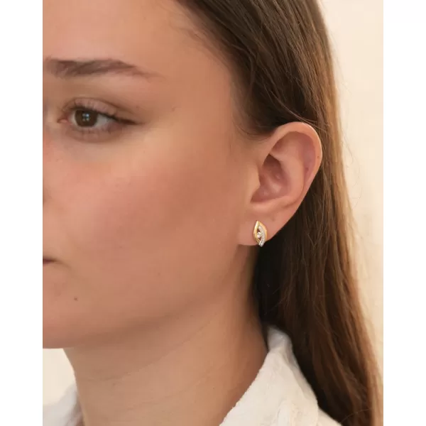 Dámské náušnice stříbro 925 zirkon zlacené PKL-2252