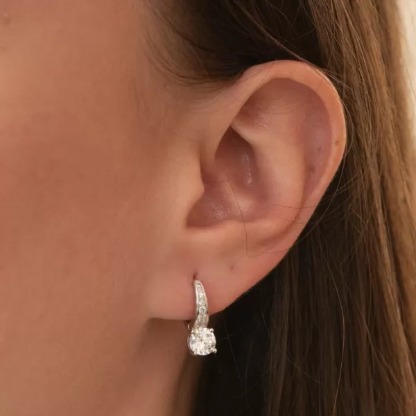 Dámské náušnice stříbro 925 zirkon kruhy PKL-2243