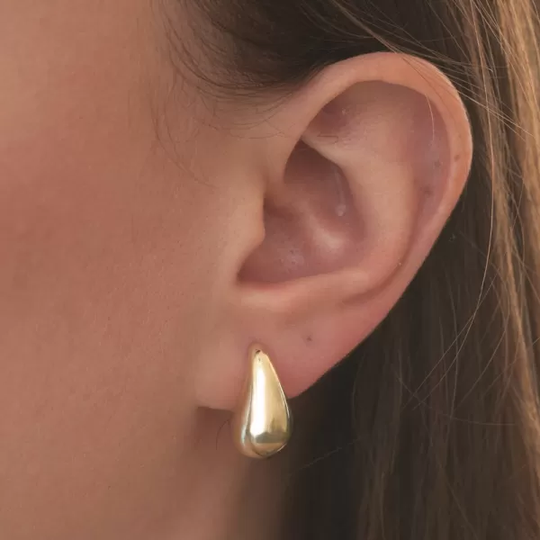 Dámské náušnice stříbro 925 zlacené kapky PKL-2248