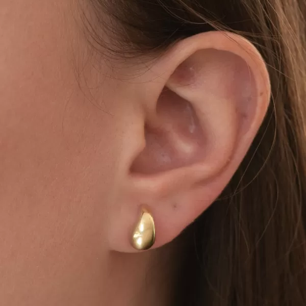 Dámské náušnice stříbro 925 zlacené kapky PKL-2237