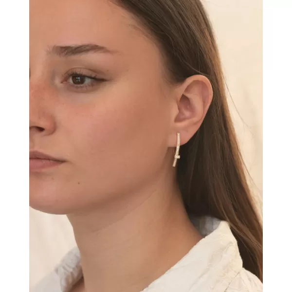 Dámské náušnice stříbro 925 zirkon zlacené PKL-2239