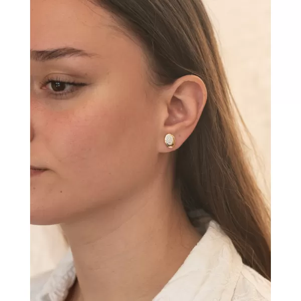 Dámské náušnice stříbro 925 zirkon zlacené PKL-2265